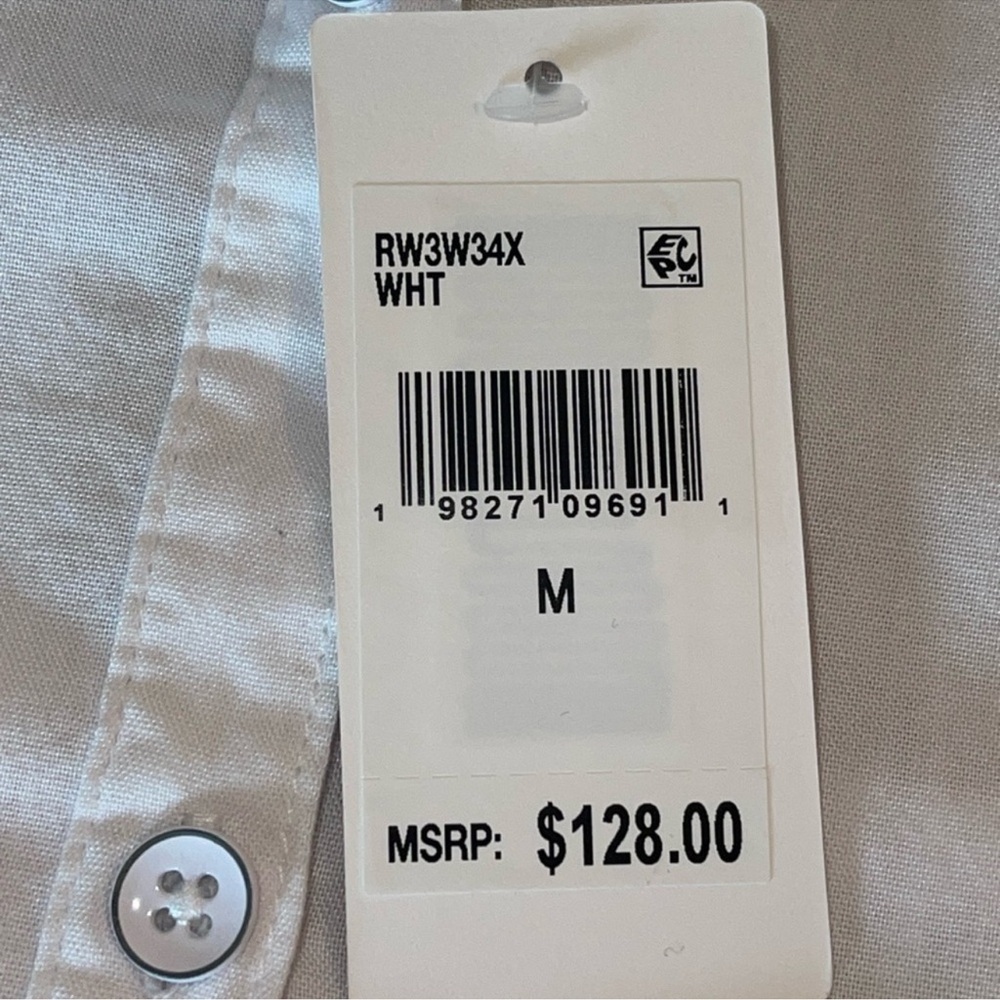 NWOT Splendid Classic White Button-Front Short Sleeve Shirt Sz. MD - Picture 10 of 14